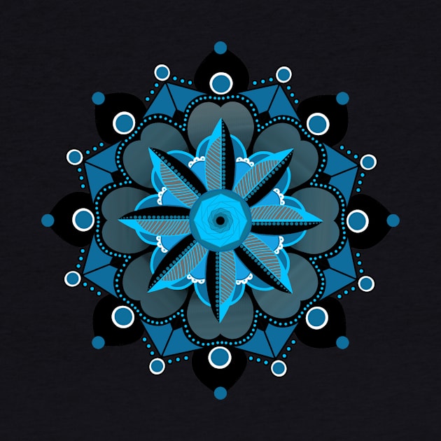 Blue Mandala Pattern, Bluedana by FreeSpiritMeg